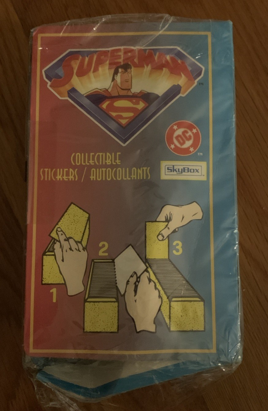 1996 Skybox Superman Stickers 100 packs