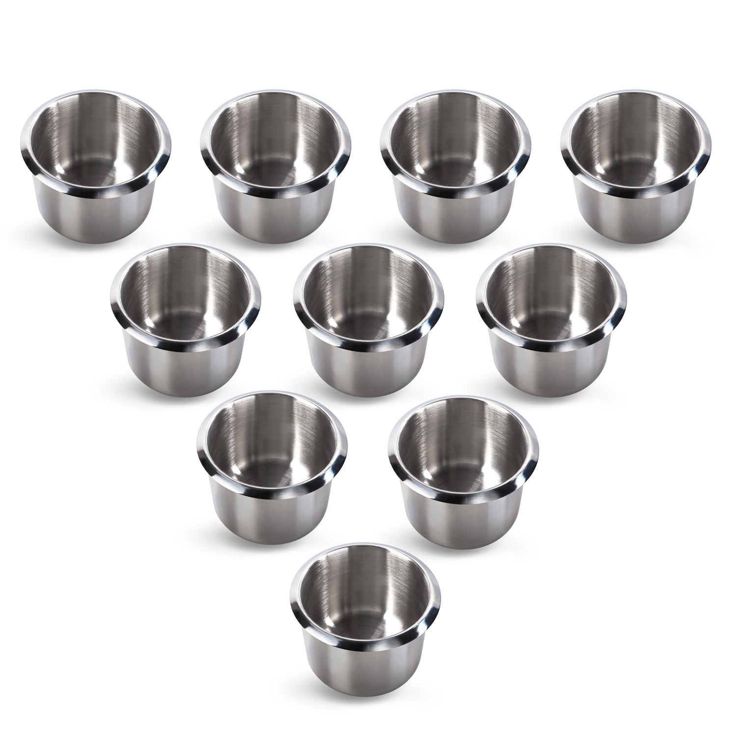 10 Universal SMALL Steel Cup Drink Holder for Car/Truck/Camper/RV/Marine Boat
