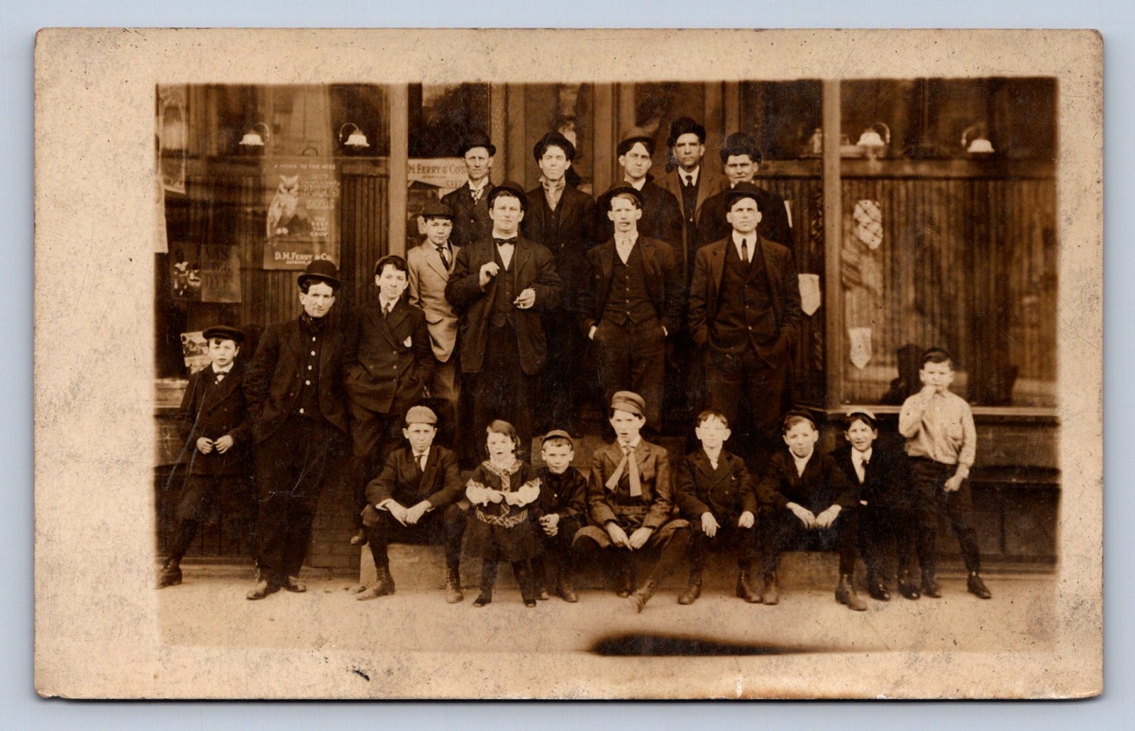 J87/ Follansbee West Virginia RPPC Postcard c1910 Freter Bros People Store 629
