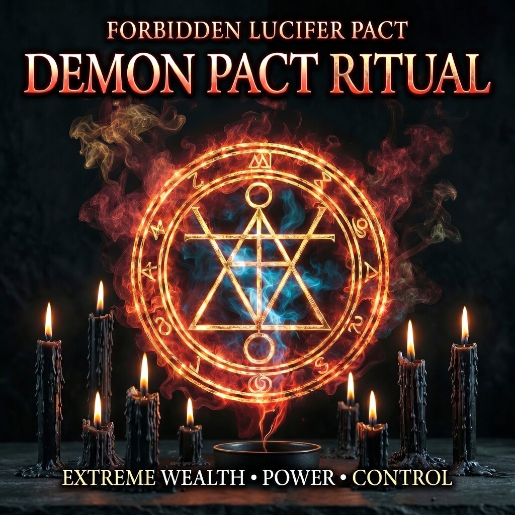 Lucifer Demon Pact Ritual - Sacred Wealth Power Control Satanic Black Magic