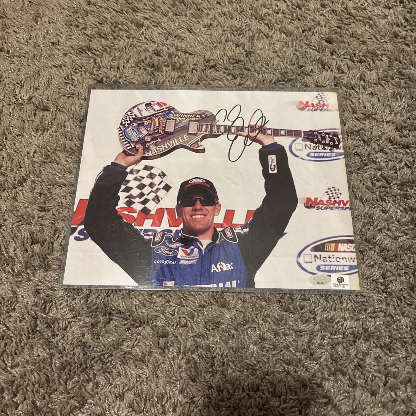 Carl Edwards Nascar Signed 8 X 10 Photo Autographed COA Global Authentics GA