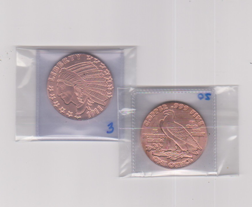 1 oz 999 Pure Copper \