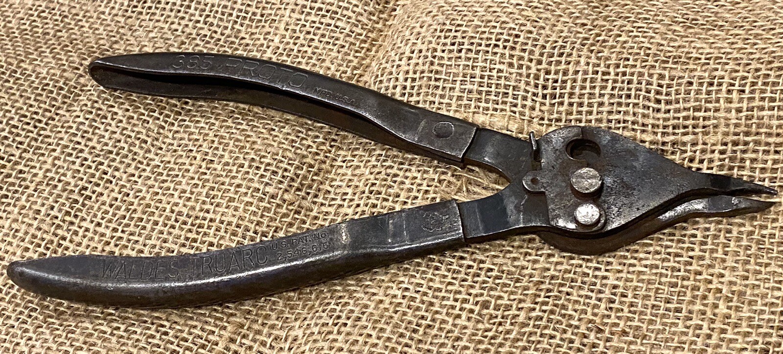 Vintage Waldes 385 Proto Truarc Snap Ring Pliers Adjustable Pat. USA#C3