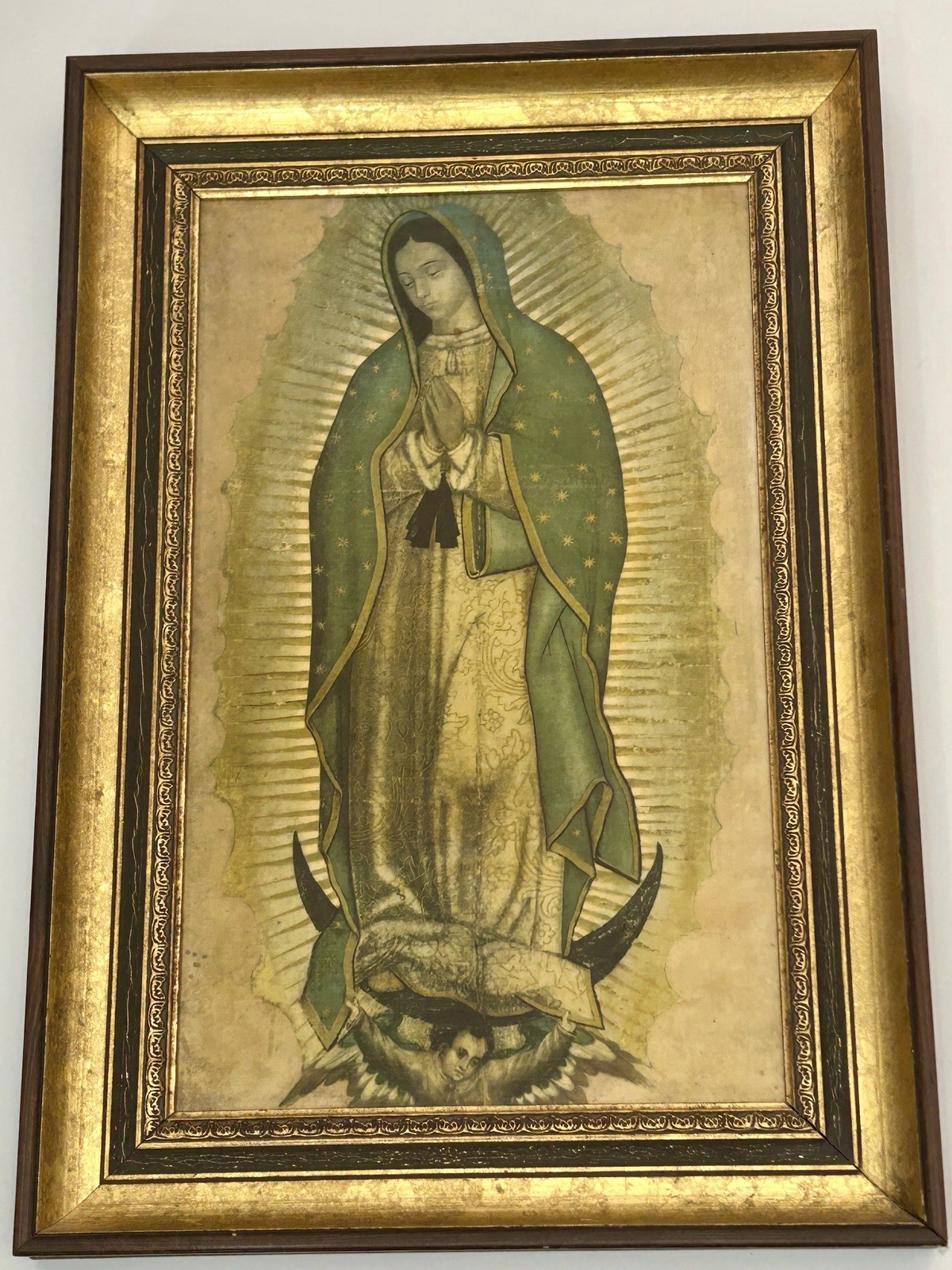 Our Lady Guadalupe Textured Print Panama Albrook AFS Canal Zone 1977 VTG