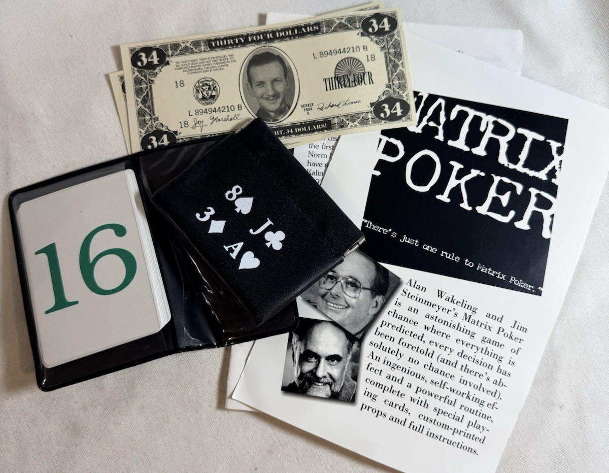 Jim Steinmeyer & Alan Wakeling's MATRIX POKER Puzzling Poker Magic Trick