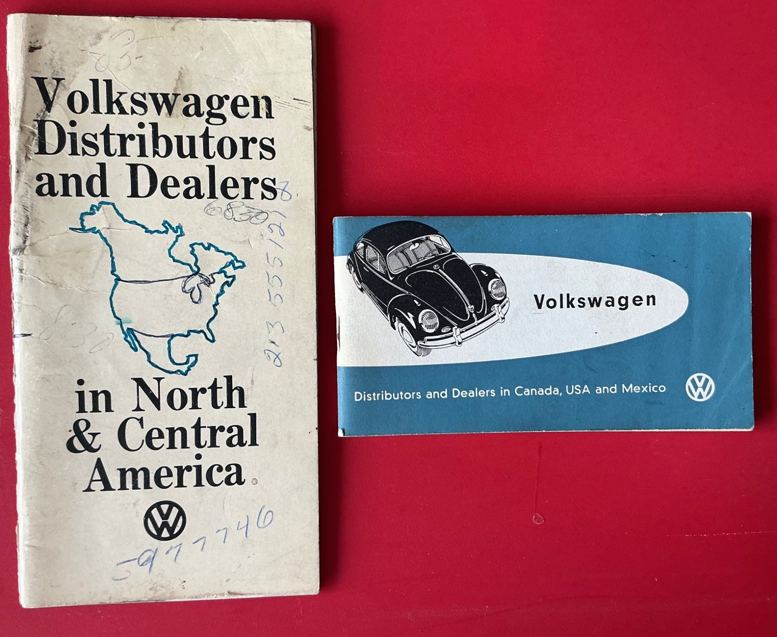 Lot of 2 VW Volkswagen Distributors & Dealers Booklets 1961 & 1970 USA Canada