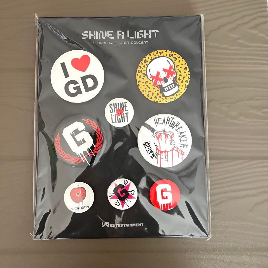 G-DRAGON Shine A Light Official Can Badge Set Sealed Collectible 15+