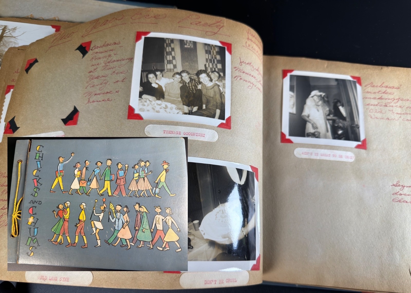 1950's Vintage High School Photo Album and Scrapbook-Ephemera