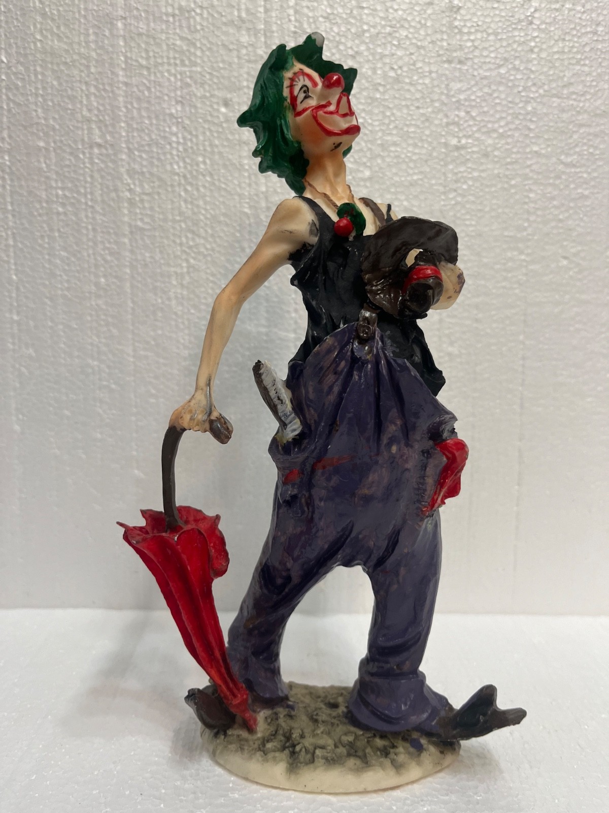 Vintage Pucci arnart Hobo Clown with His Umbrella Vintage Pucci arnart Hobo Clown with His Umbrella