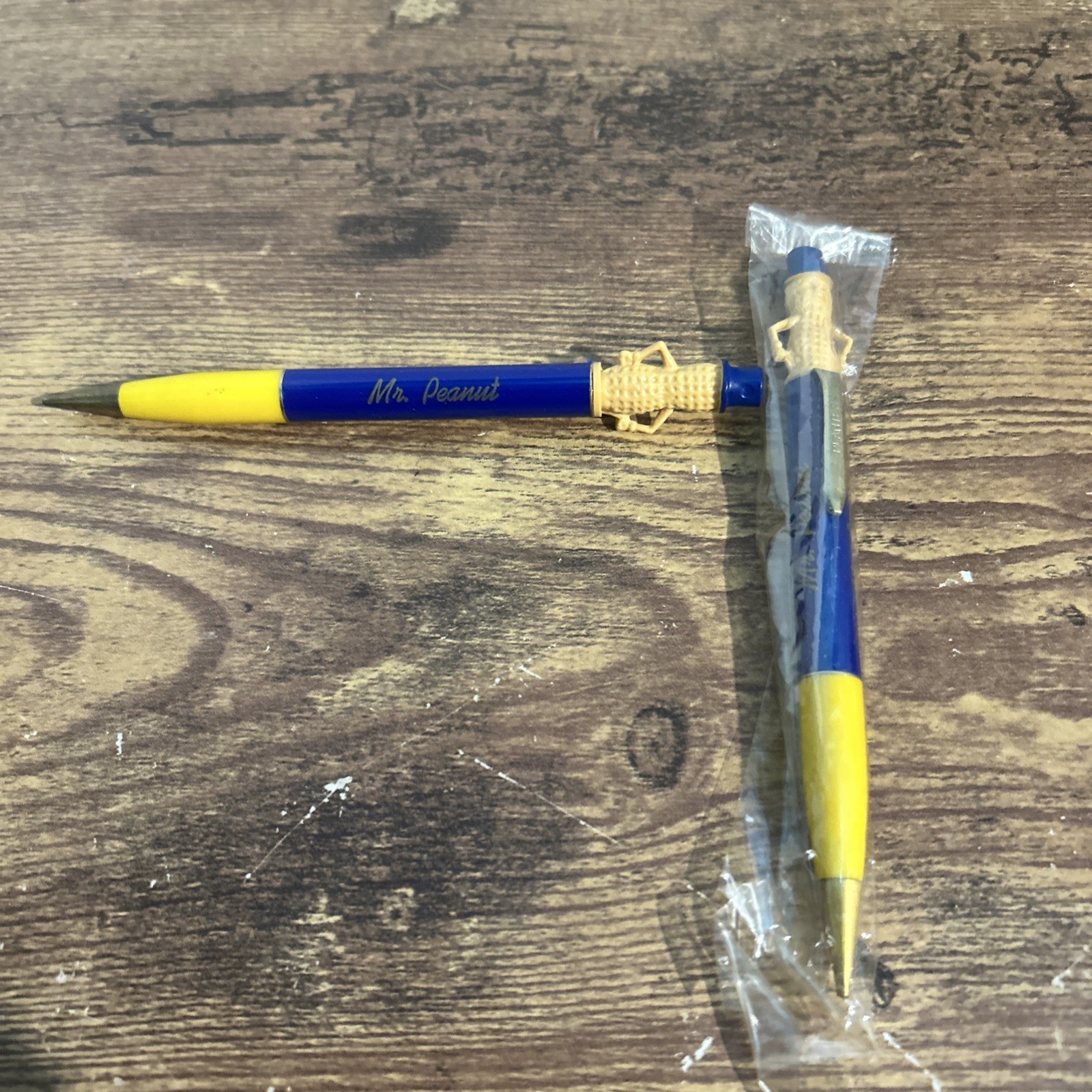 Vintage Mr Peanut Planters Peanuts Advertising Mechanical Pencil Lot Of 2