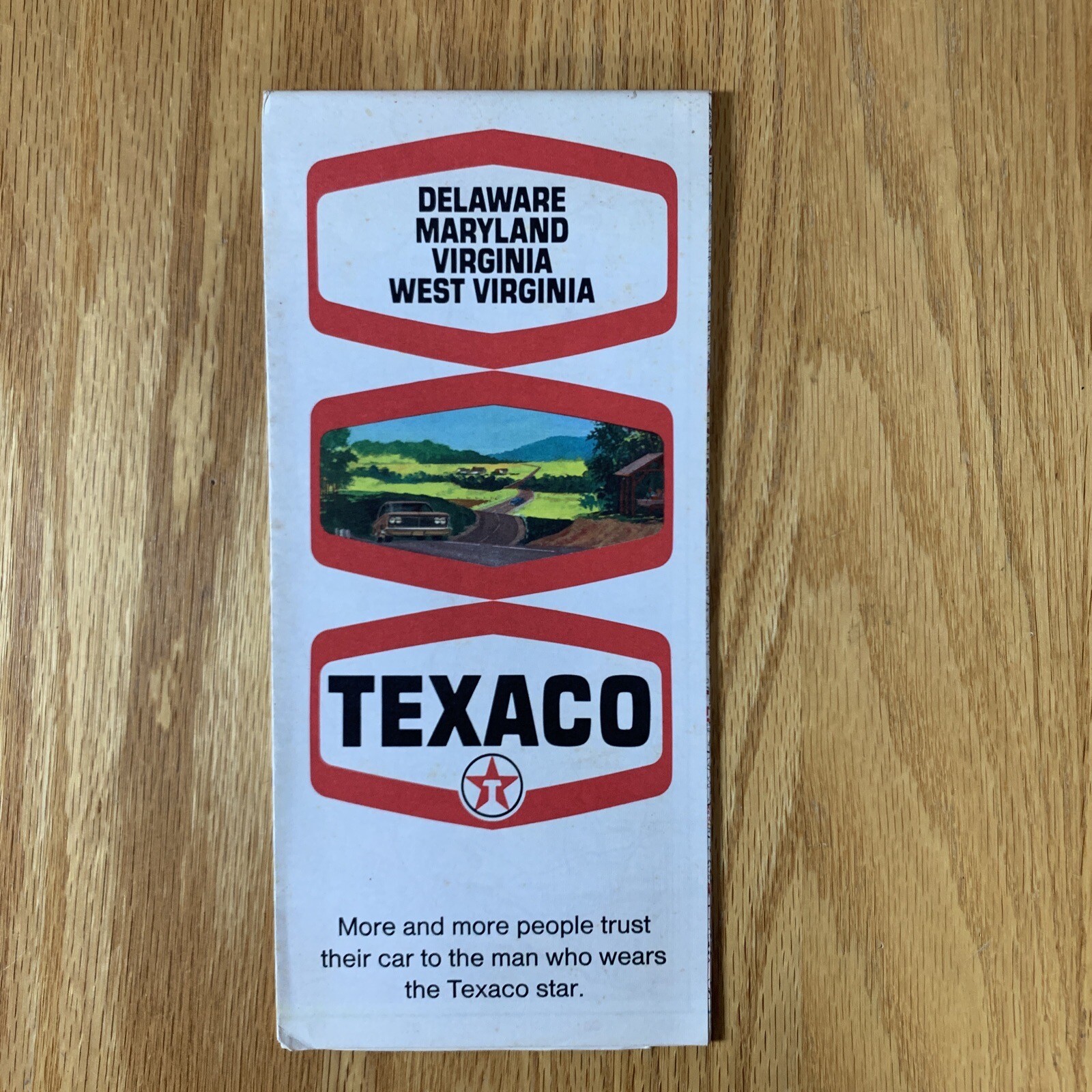 Texaco Map Delaware Maryland Virginia West Virginia Washington 1969 Gas and Oil