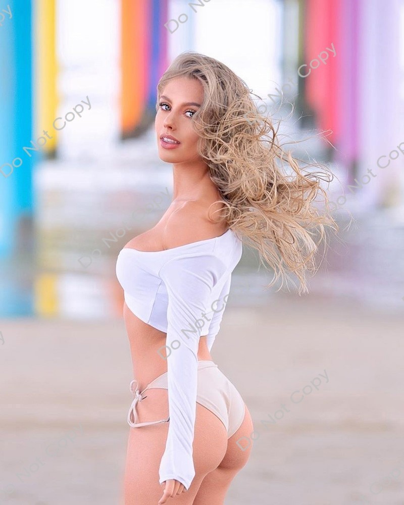 8x10 ALEXA BREIT GLOSSY PHOTO photograph print sexy blonde bikini bra model #34