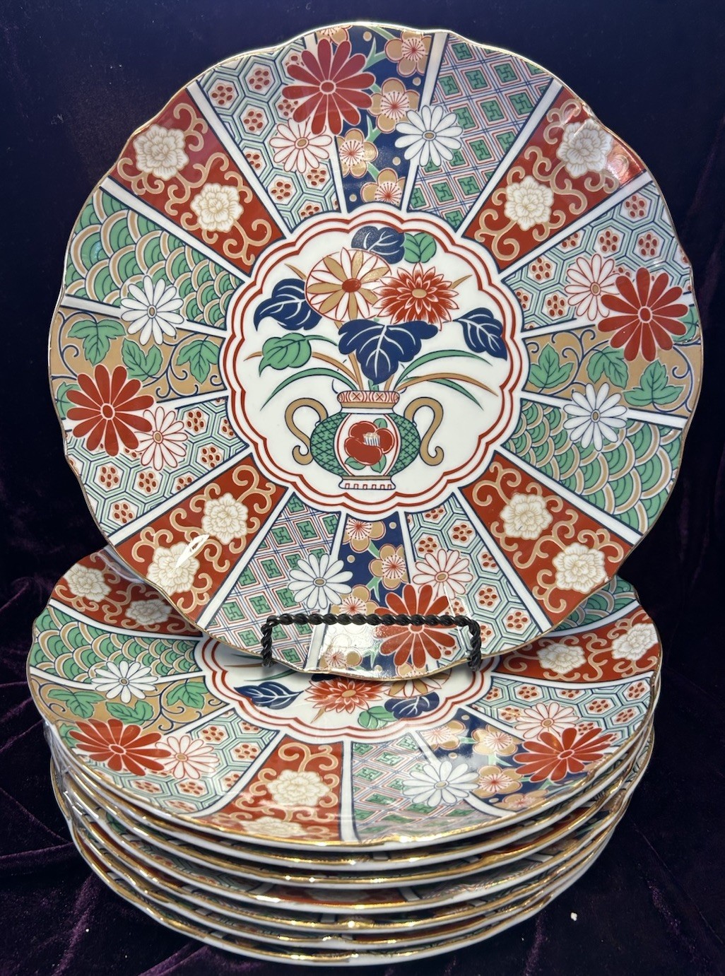 Arita Imari Fan Japan Fan 10\