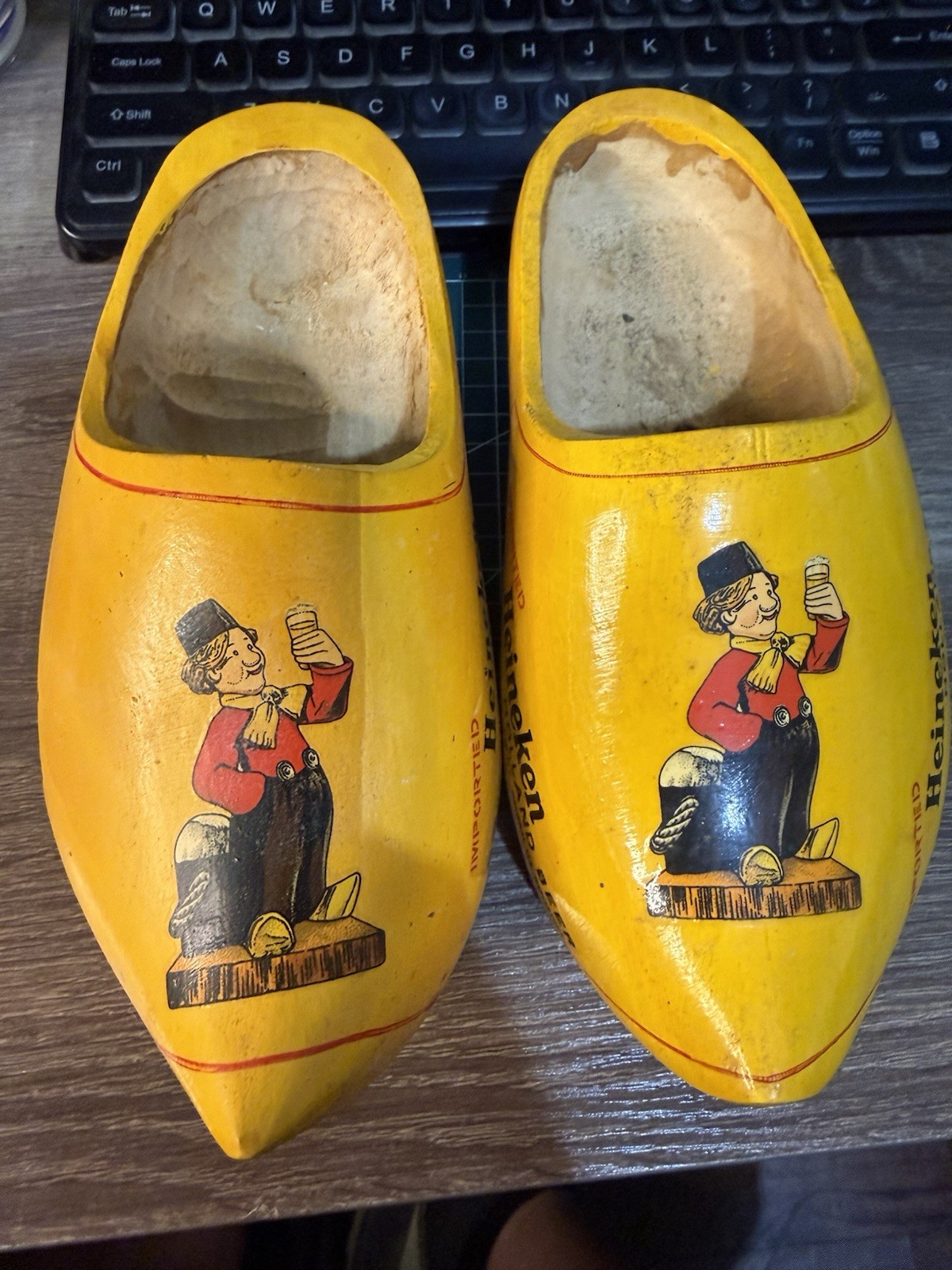 Vintage 1960’s Heineken Promotional Clogs Made In Holland