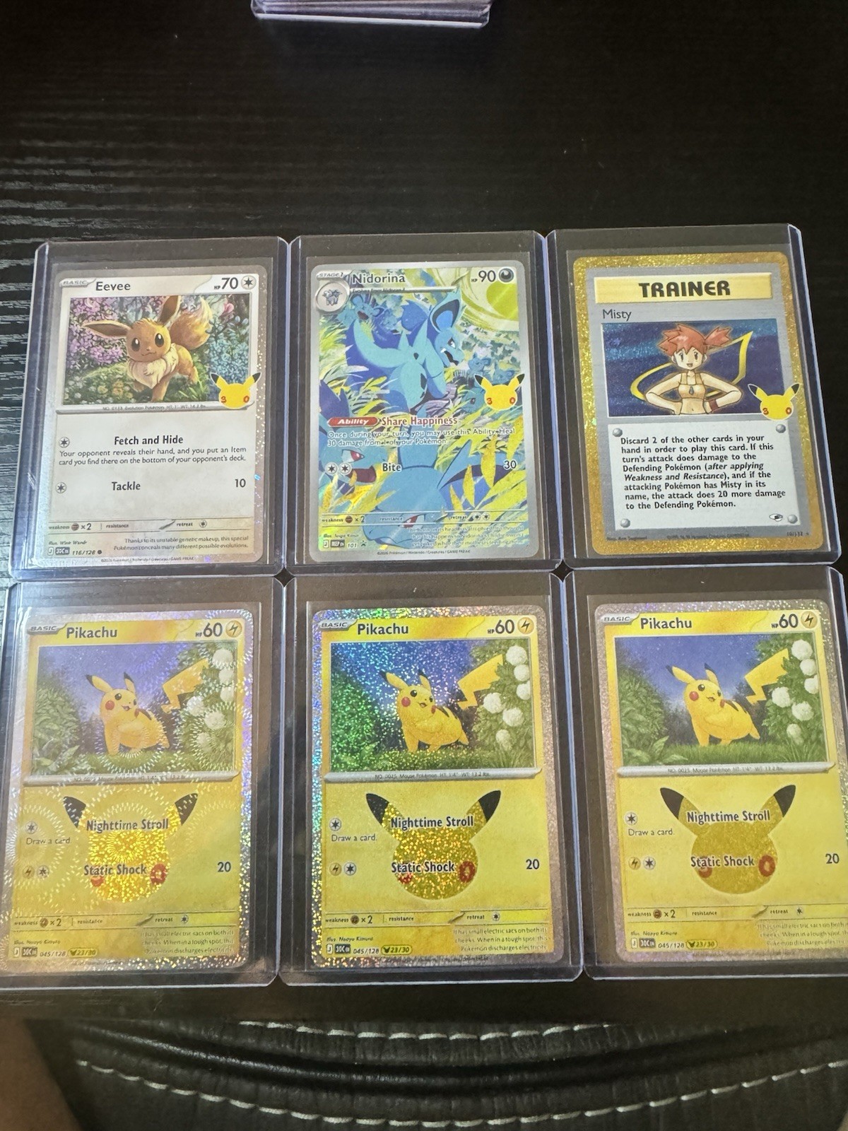 2026 Pokemon 30th Celebration Misty Nidorina Eevee Pikachu x3 6 Card Lot NM