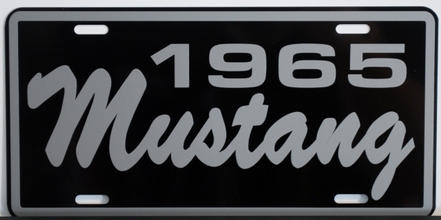 1965 65 MUSTANG Metal License Plate Fits Ford 260 289 302 Fastback Shelby GT