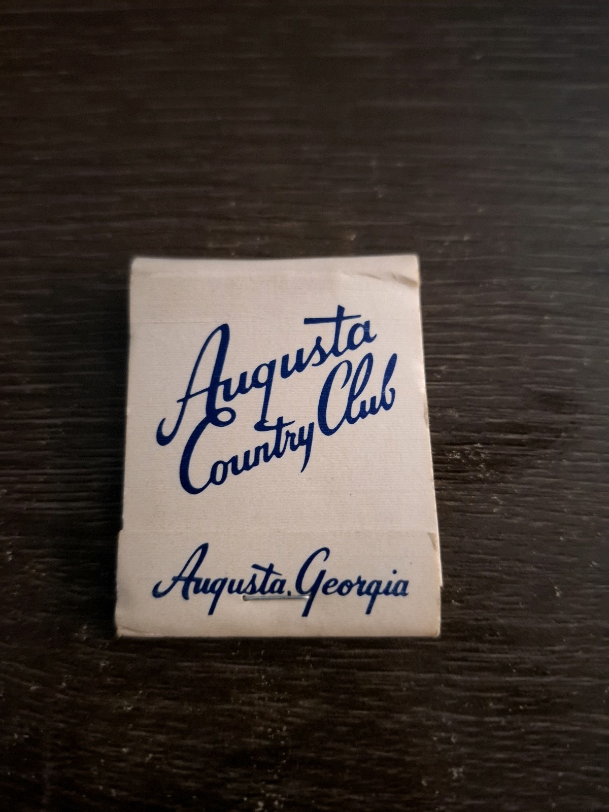 Vintage Augusta Country Club Augusta GA Golf Matchbook Circa 1950s