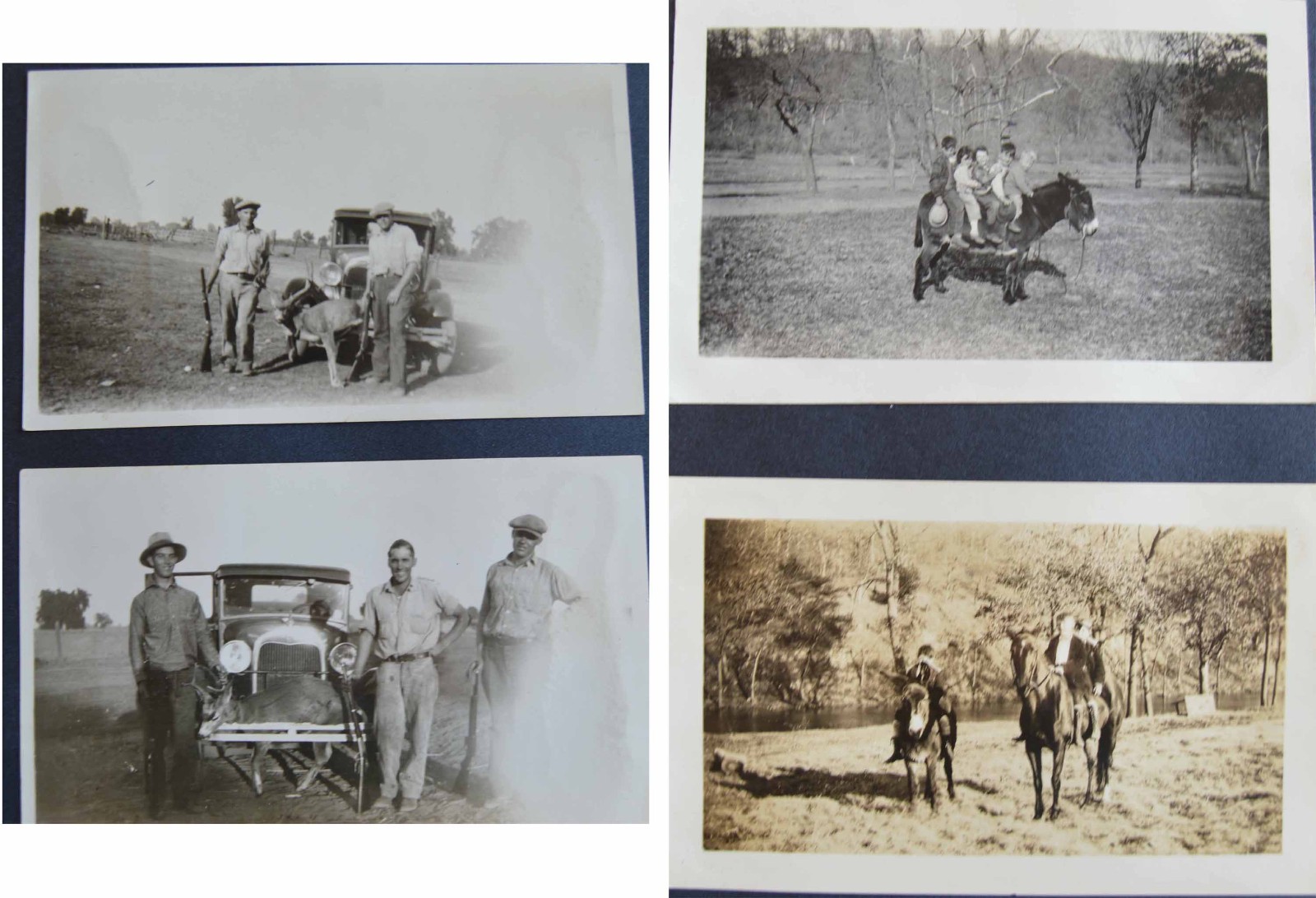 VINTAGE  1936-39 HP PHOTO ALBUM YOSEMITE MORRO BAY HUNT FISH CARS KIDS ANIMALS