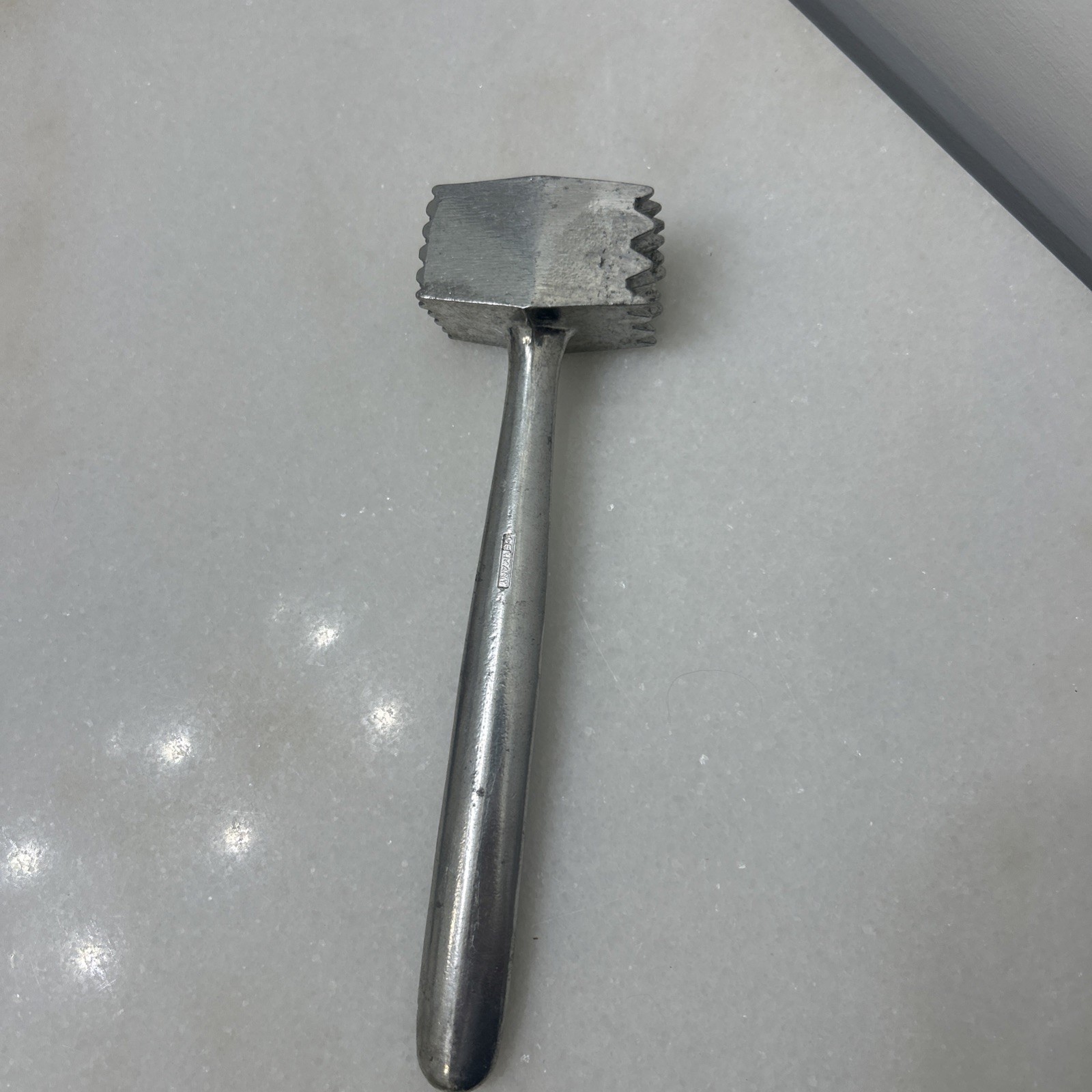 In-Genia Steak Meat Tenderizer Mallet Gleaming Pure Aluminum Westmark Germany