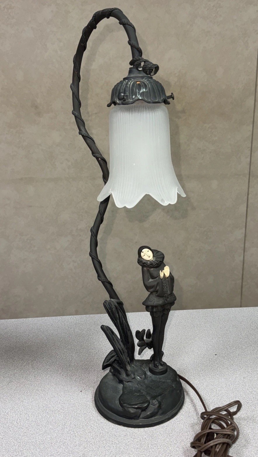 Vtg.J.B. Hirsch Co. Collection Francaise Pierrette Lamp Harlequin Clown Art Deco
