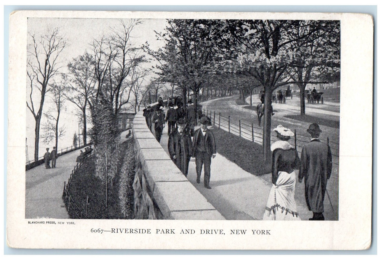 c1905\'s River Side Park Tourists Horse Buggy & Drive View New York NY Postcard c1905\'s River Side Park Tourists Horse Buggy & Drive View New York NY Postcard