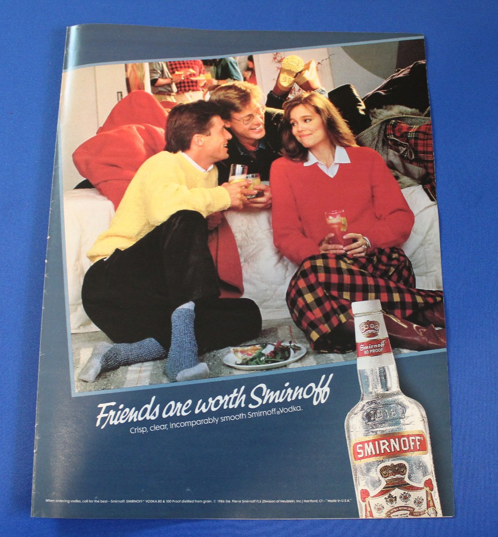 1986 Print Sales AD Advertisement Art VODKA \