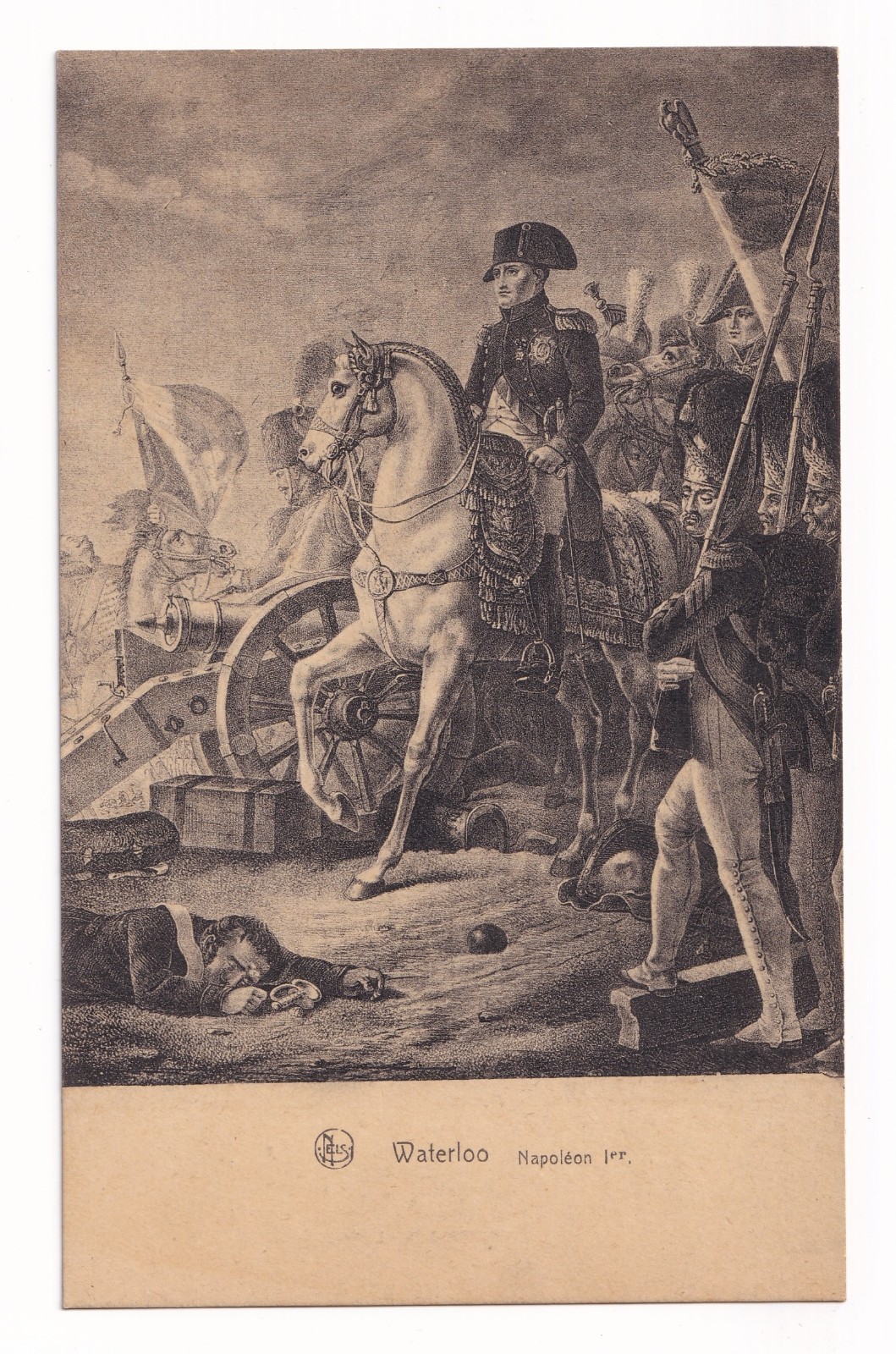 Post Card Waterloo 1815 Napoleon on Horseback