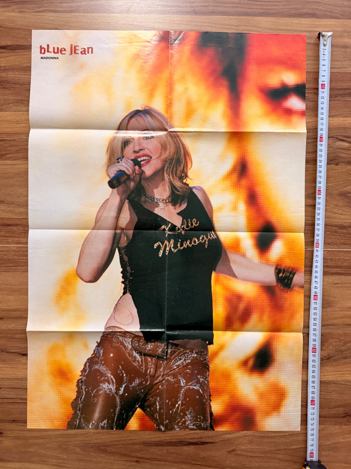 Madonna Jon Bon Jovi Blue Jean Magazine Double Sided Poster 60x80 Rare
