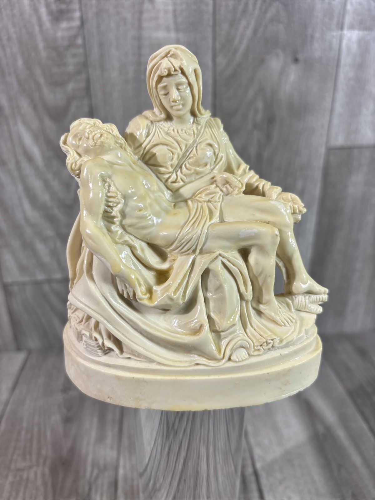 Vintage L. Toni Classic Figure 4.45” Sculpture Pieta Mary Jesus Statue (P441)