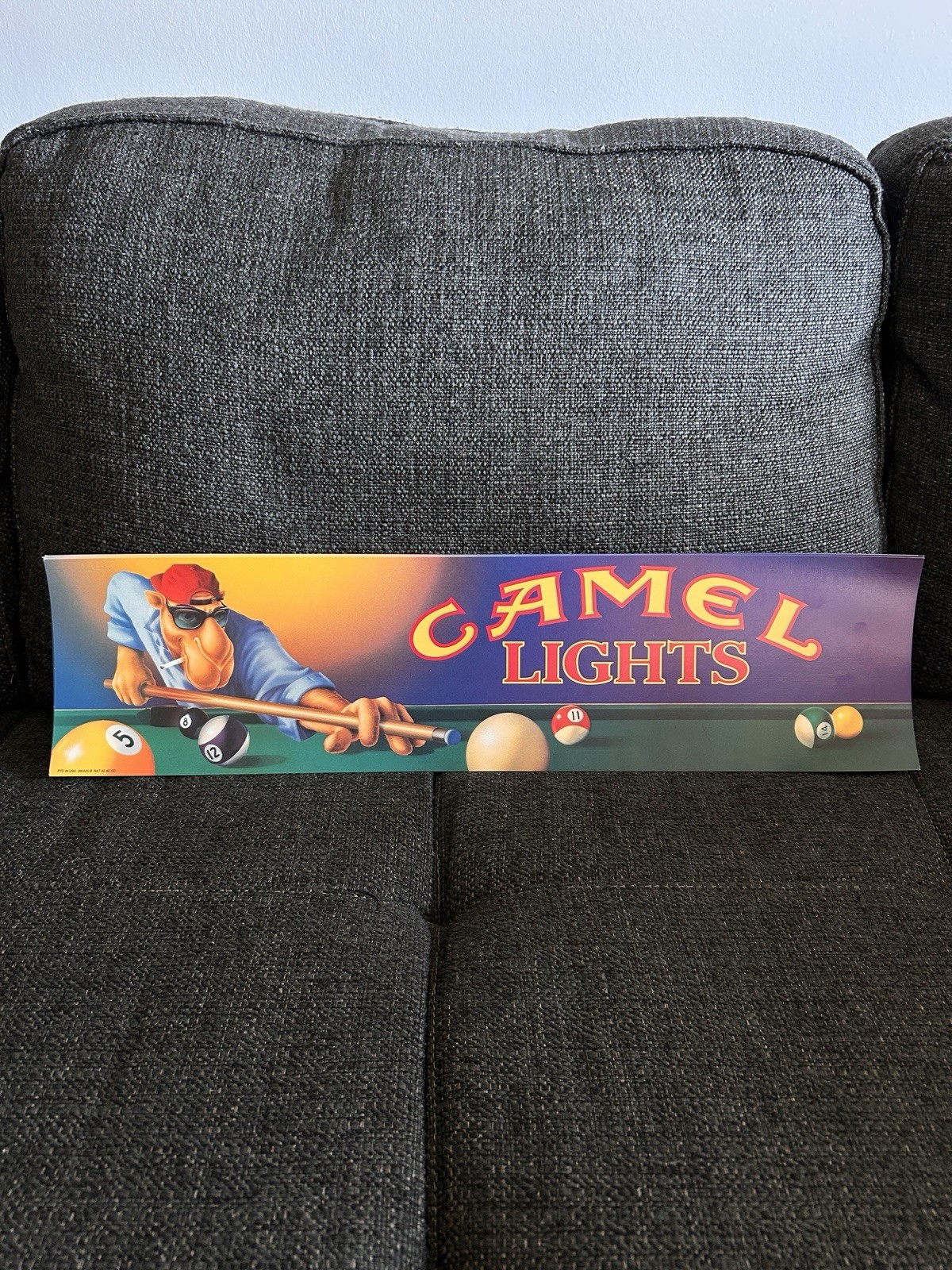 Vintage Camel Lights Pool Hall Poster Banner 22.75