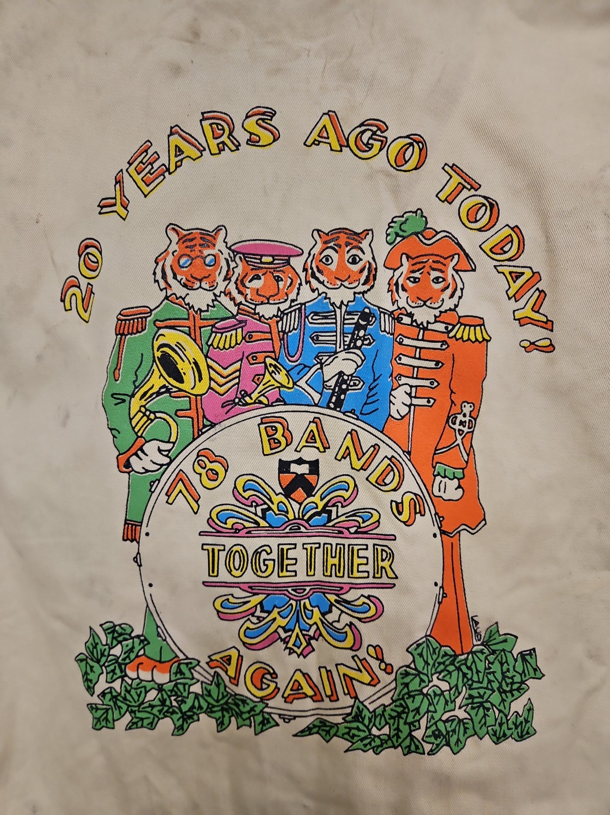 Vtg Princeton Tigers University Band Class of 1978 Reunion Vest/Hat 1998