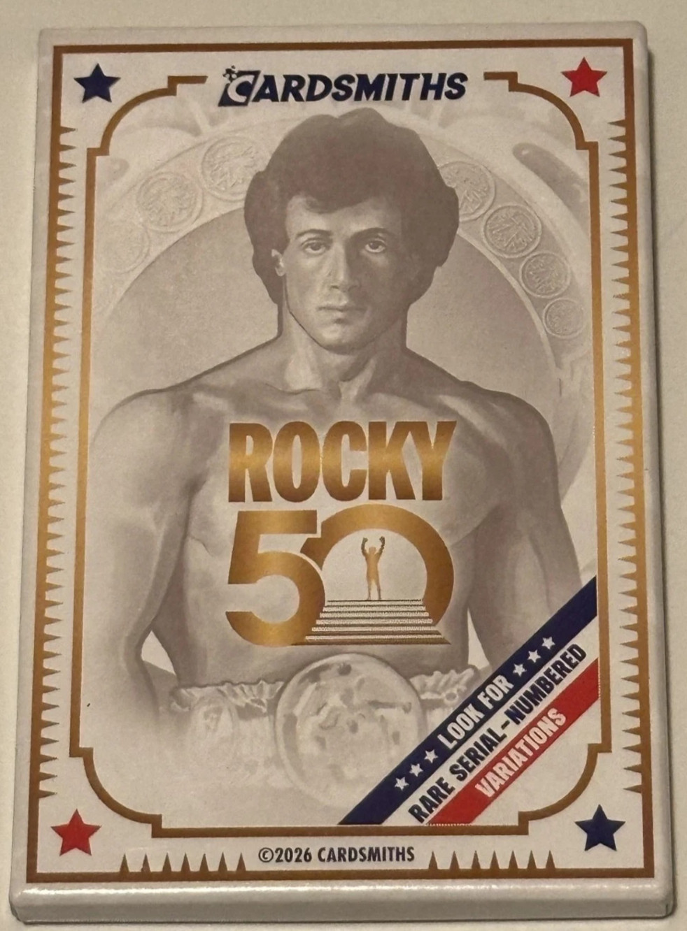 Cardsmiths Rocky 50th Anniversary Trading Cards Pack - NATIONAL 2026 Cardsmiths Rocky 50th Anniversary Trading Cards Pack - NATIONAL 2026