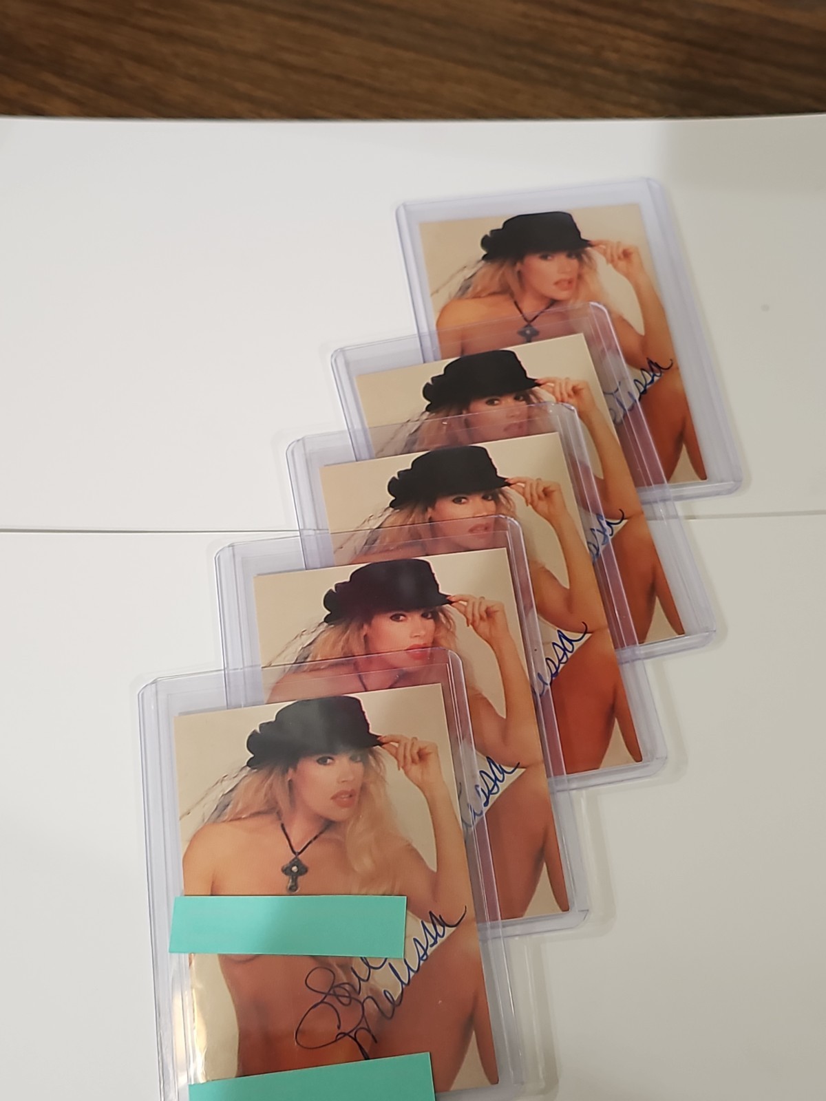 1996 MELISSA WOLFE 5X AUTOGRAPHED CARDS STRIPPERS & SHOWGIRLS SERIES 2 EROTIC