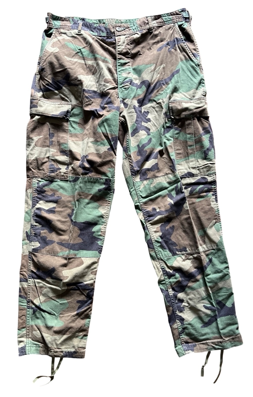 Vintage USGI Army BDU Combat Trousers M-81 Woodland Camo LARGE REGULAR 1997 Date