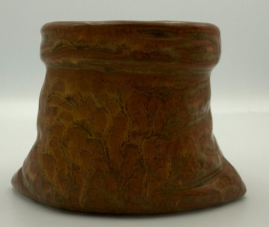 Vintage Style Ceramic Boot Planter Pot Brown Drip Glaze Planter Vase 3.25 In