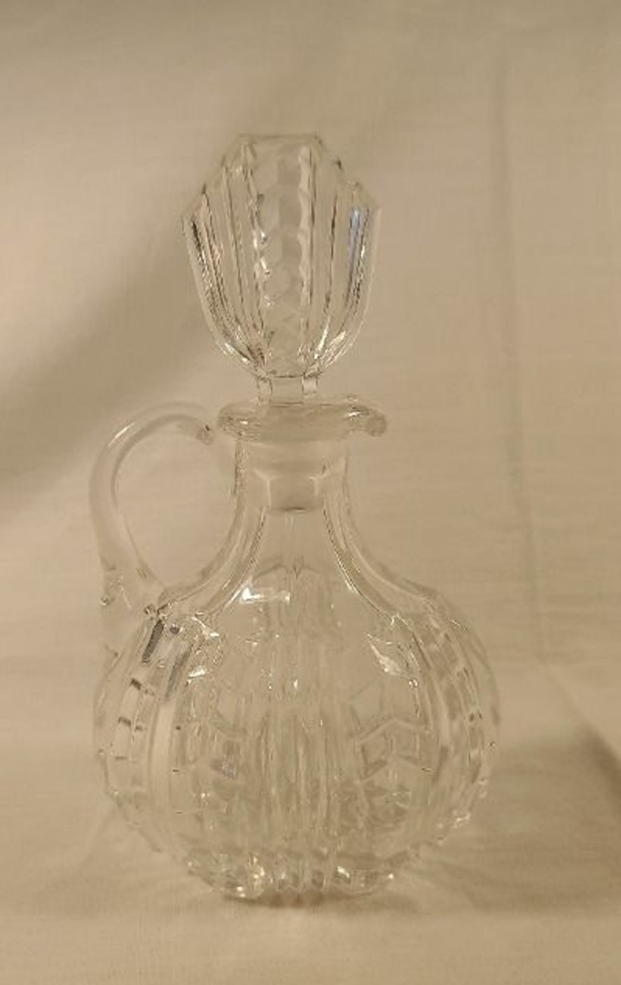 Vintage Crystal Vinegar Syrup Creut with Stopper