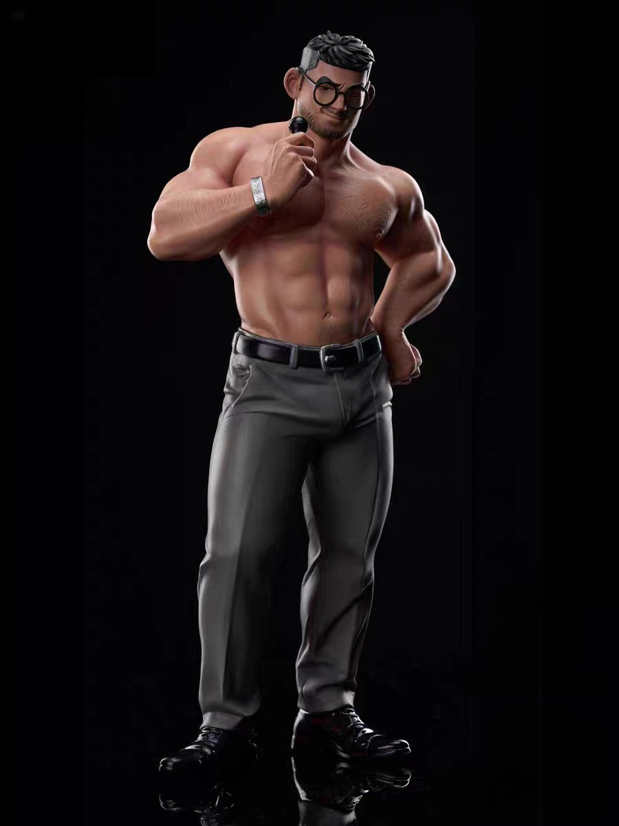 Muscular Commentator Male Funny Gay Doll Guy Toy Collectible Display Statue 21cm Muscular Commentator Male Funny Gay Doll Guy Toy Collectible Display Statue 21cm