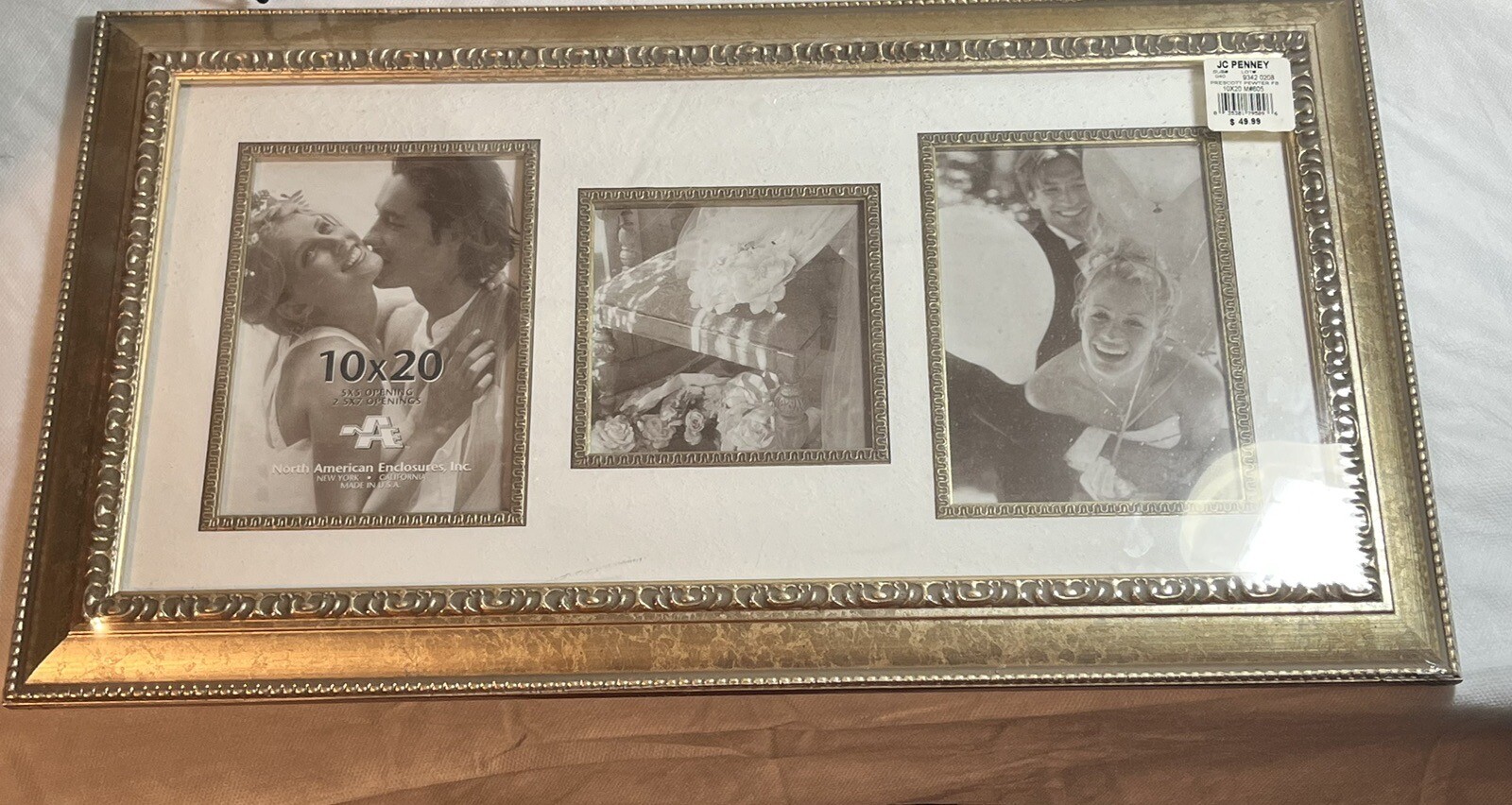 NOS Vintage Pewter Photo Frame JC Penny 10\