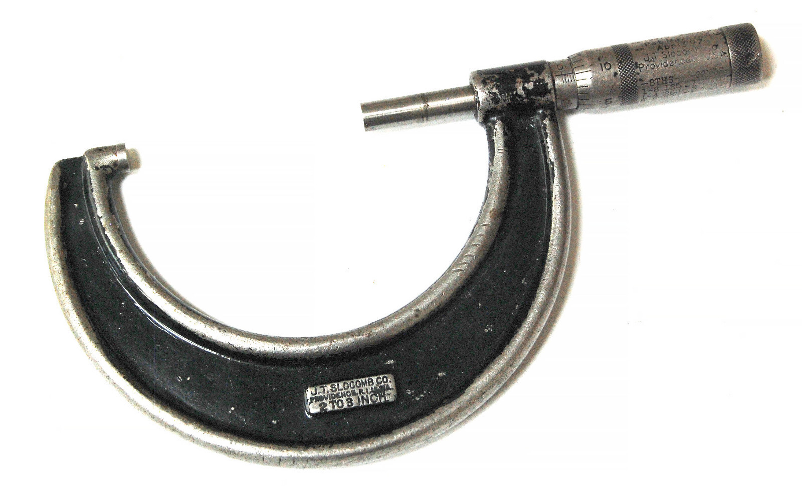 Vintage J. T. Slocomb 2 Inch to 3 Inch Outside Micrometer .001