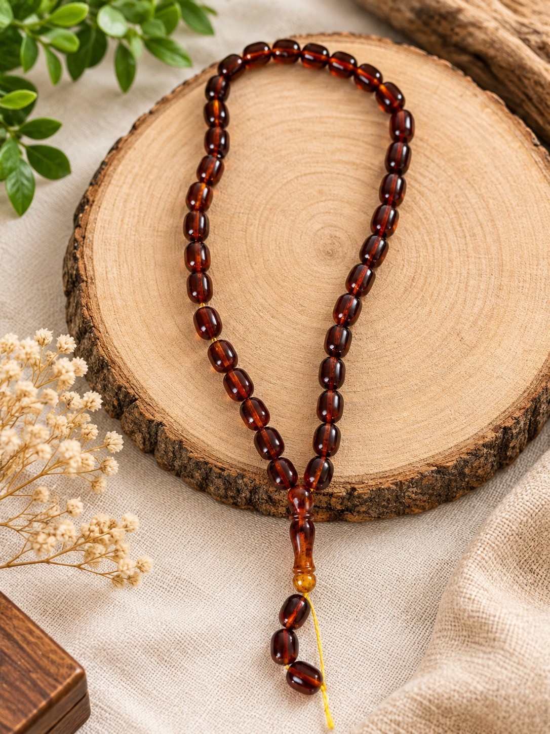 Natural Baltic Amber Beads / Misbaha – Handmade