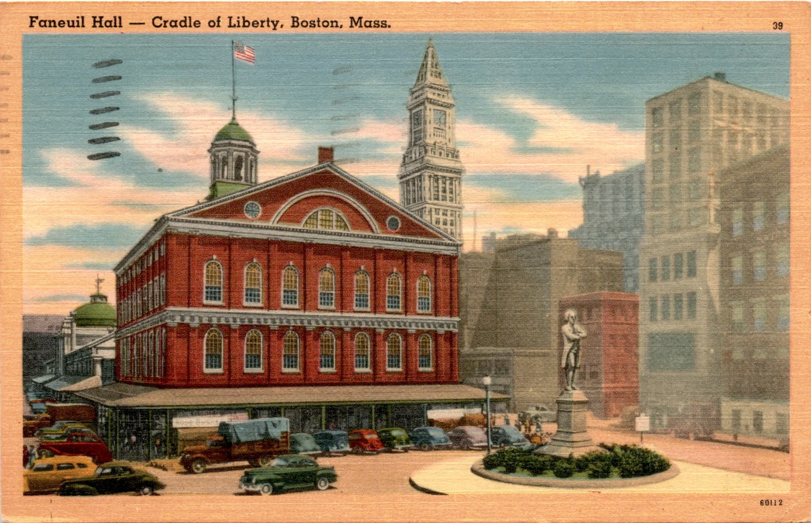 Faneuil Hall, Boston, Mass, Peter Faneuil, Revolutionary movement, Postcard Faneuil Hall, Boston, Mass, Peter Faneuil, Revolutionary movement, Postcard