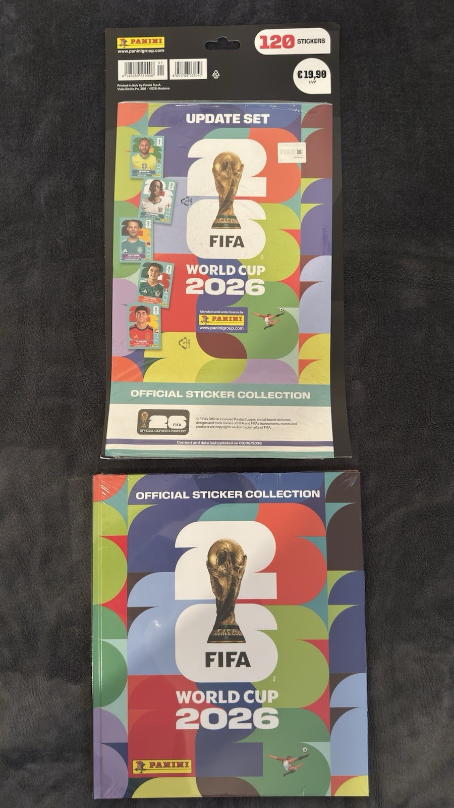 Panini FIFA World Cup 2026 Hardcover Album + Update Set 120 Unpasted