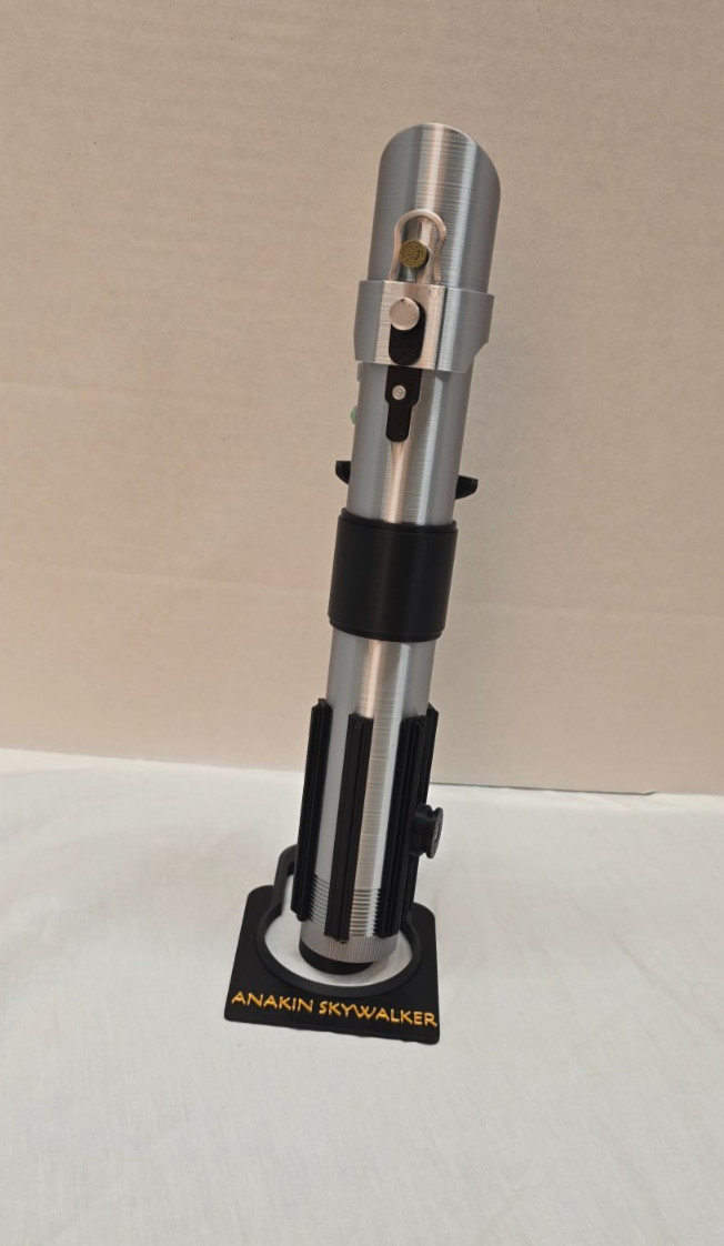 Anakin Skywalker Episode II 2 Inspired Lightsaber Replica and Stand, Star Wars