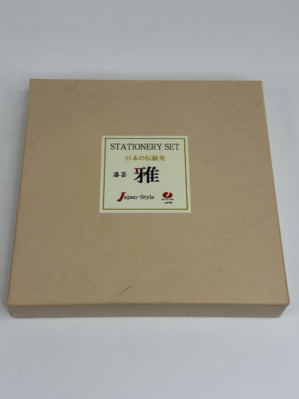 Japan Yamanaka Lacquerware Great Wave Stationery Set Pen Card Case Hokusai