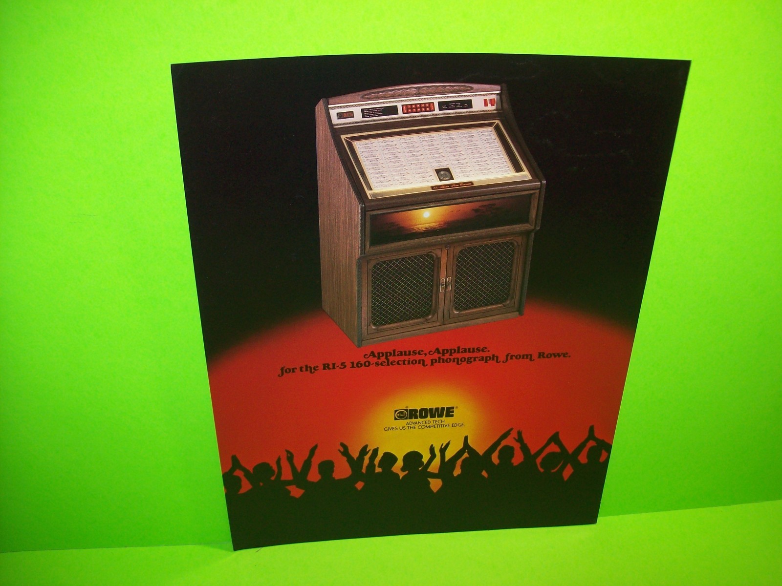 Rowe RI-5 160 Original 1982 NOS Jukebox Phonograph Music Promo Sales Flyer
