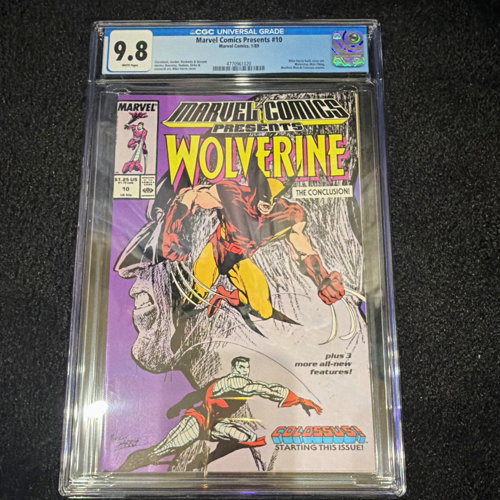 Marvel Comics Presents #10 CGC 9.8 (1989) Wolverine Colossus Very Hot