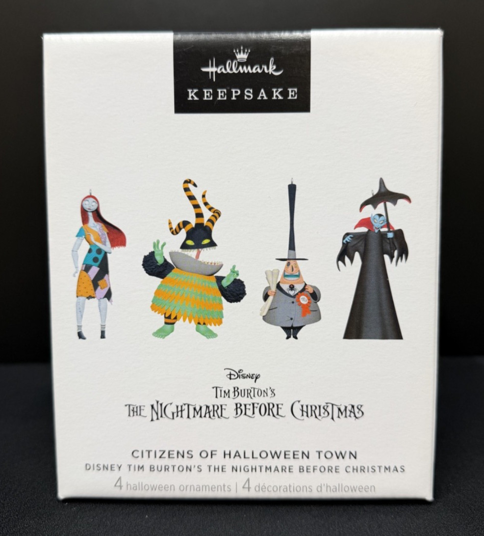 Hallmark Nightmare Before Christmas Citizens of Halloween Town Ornaments 4 Set Hallmark Nightmare Before Christmas Citizens of Halloween Town Ornaments 4 Set