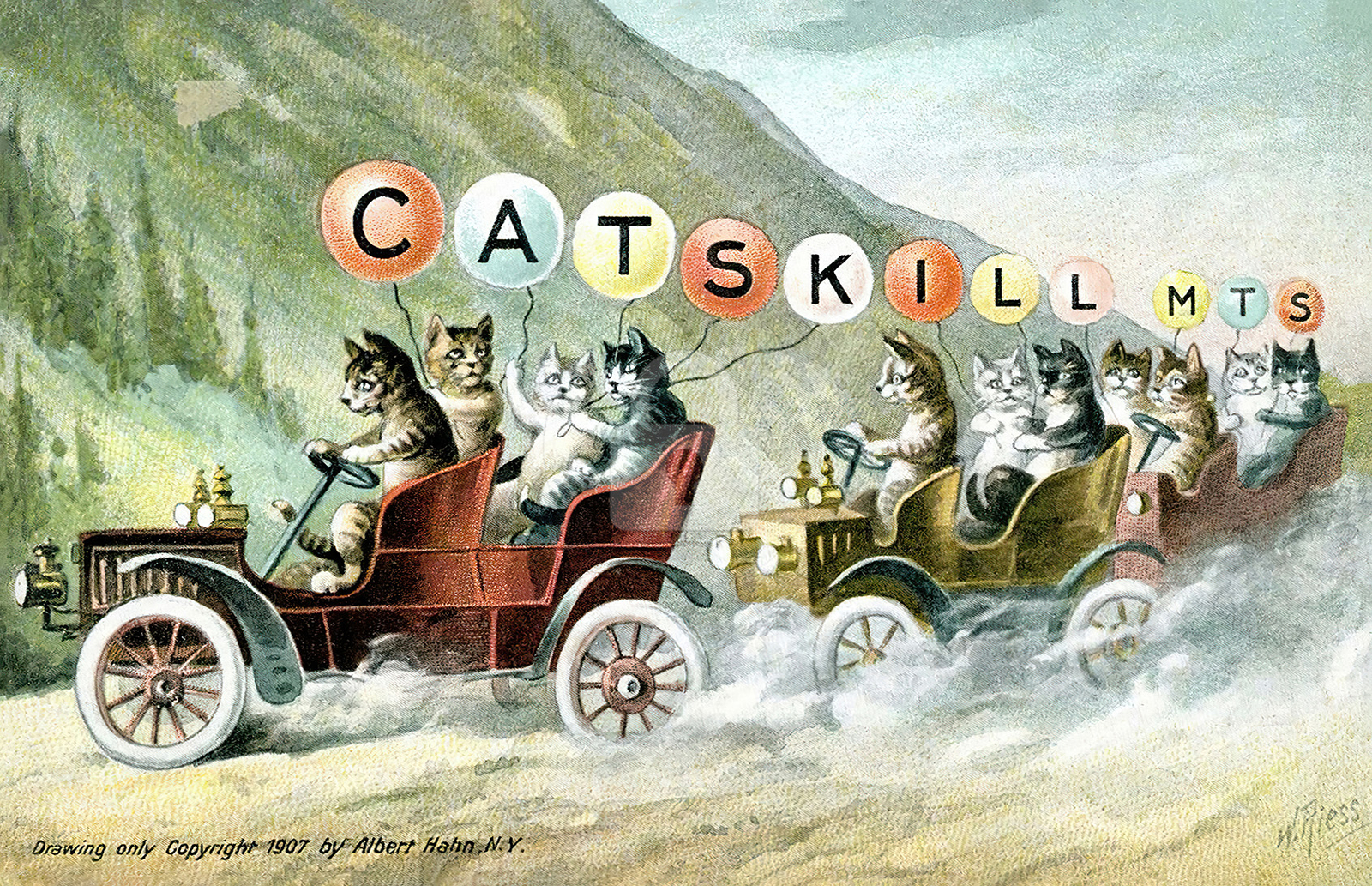 Large Letter Greetings from Catskill Mountains, New York NY Postcard Copy Large Letter Greetings from Catskill Mountains, New York NY Postcard Copy