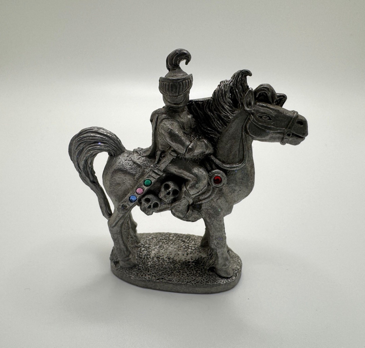 1980s Spoontiques Pewter Knight on Horse Figurine M1660