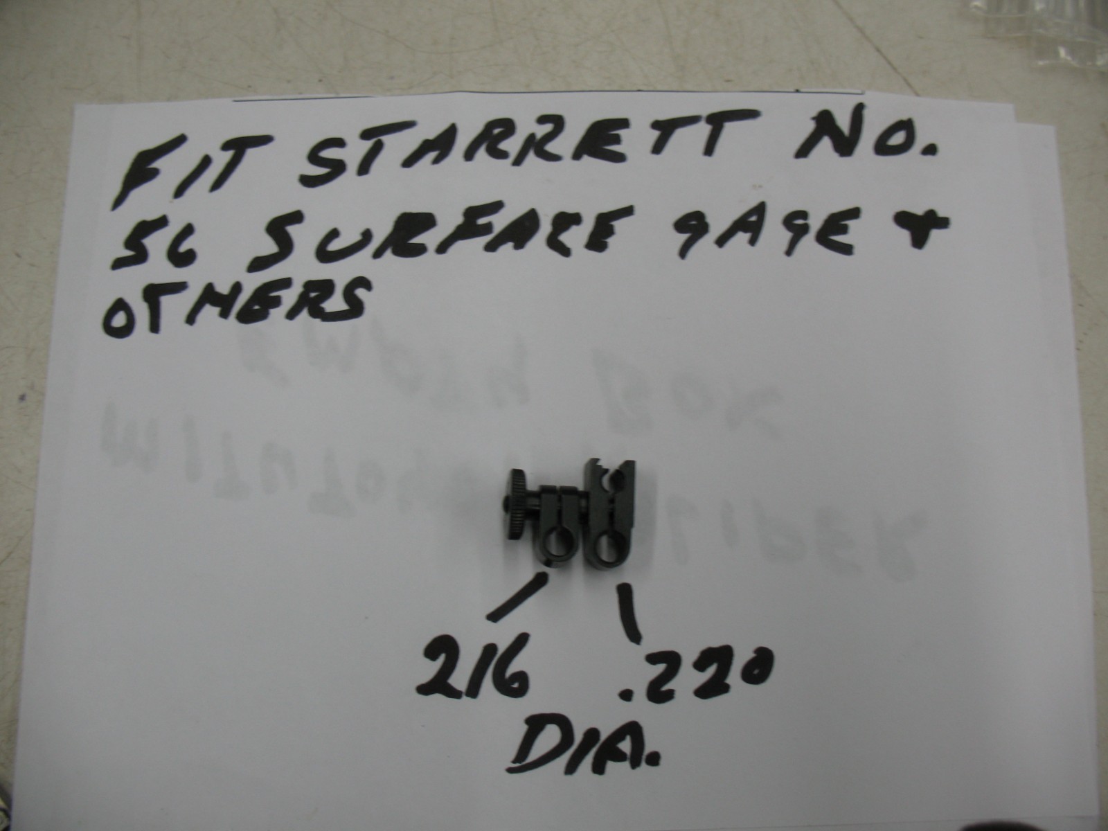 Fits Starrett No. 56A  Surface Gage  holder & Fits Federal Textmaster Indicator